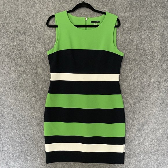 Tommy Hilfiger Dresses & Skirts - Tommy Hilfiger Women's Stunning Color Block Midi Dress, Green & Black, Size 14P